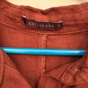 Cut Loose heavyweight linen  Button-Front Women’sTunic shirt